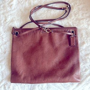 Used brown Coach 12x9 women’s leather purse